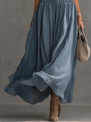Dusty Blue Cutout Spaghetti Strap Maxi Dress