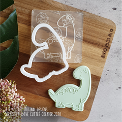 Brontosaurus Cutter & Stamp - Raised