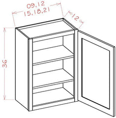 Shaker Navy RTA 15x36 Wall Cabinet