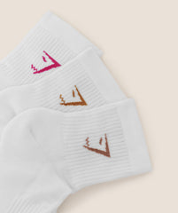 Gymshark Sweet Treat Graphic Midi Socks 3pk - GS White